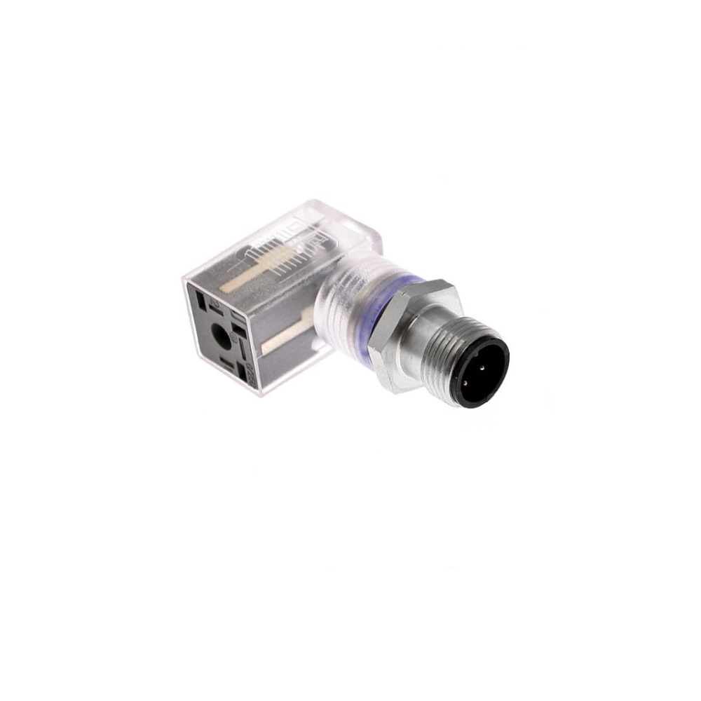 VEG-027-3401 MENCOM SOLENOID VALVE ADAPTER<BR>FORM C IND 2+G/4 PIN M12 MALE FW LED/MOV, 24VDC